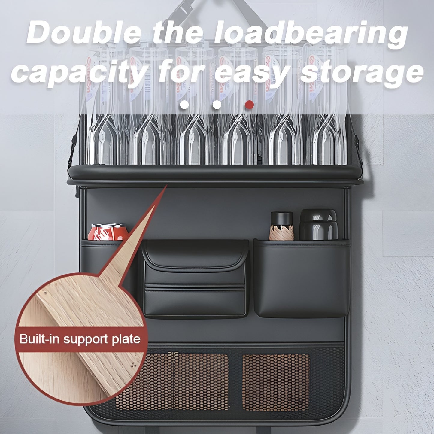 Car Seat Storage Bag with Foldable Table Tray