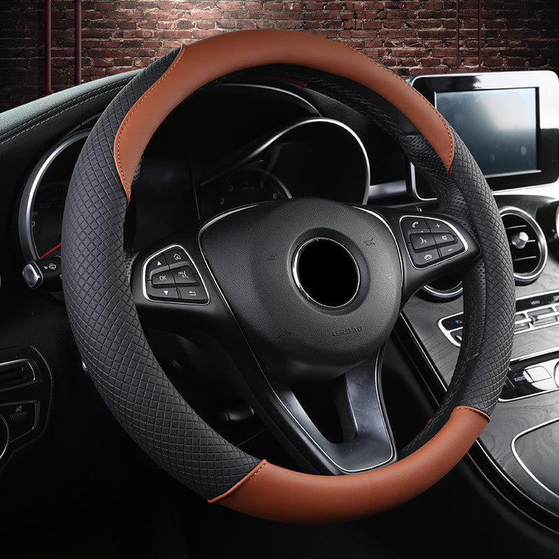 Car Steering Wheel Leather Cover (38cm)