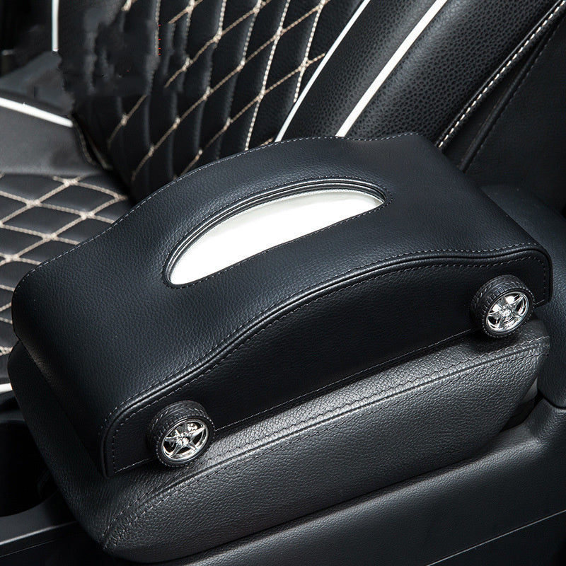 Leather Car Tissue Box – Sports Car Design with Optional Stop Sign