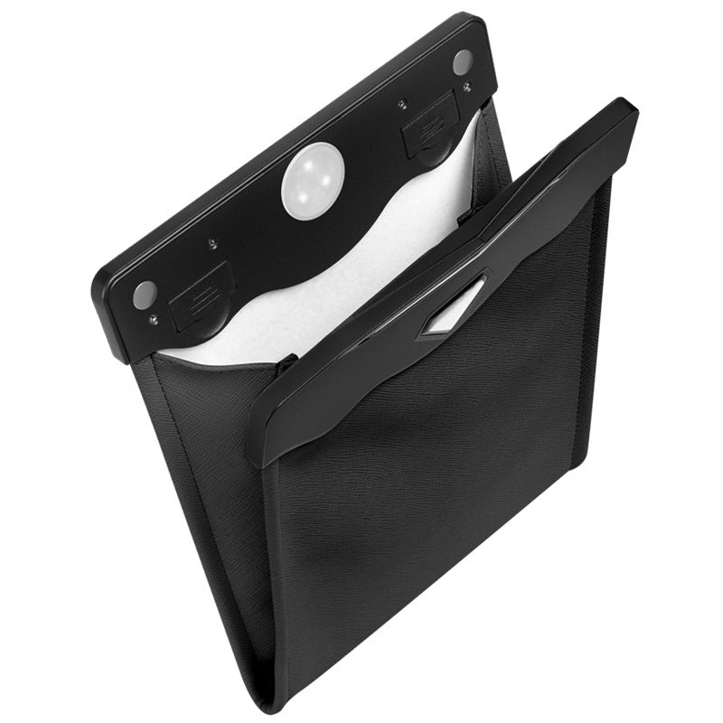 LED Leather Car Trash Can & Organizer – Hanging Vehicle Storage Bin