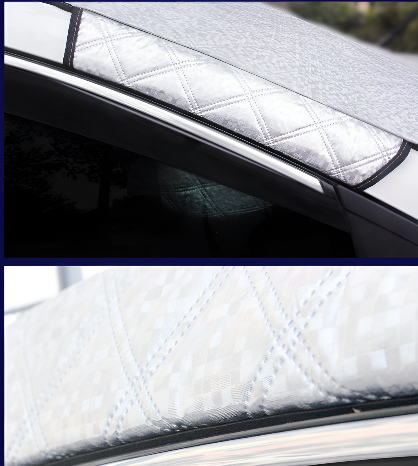Aluminized Front Windshield Snow & Sun Block Cover