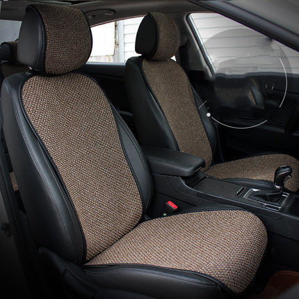 Four Seasons Car Cushion Set – Flax Comfort with Neck & Waist Support