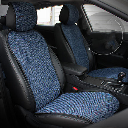 Four Seasons Car Cushion Set – Flax Comfort with Neck & Waist Support