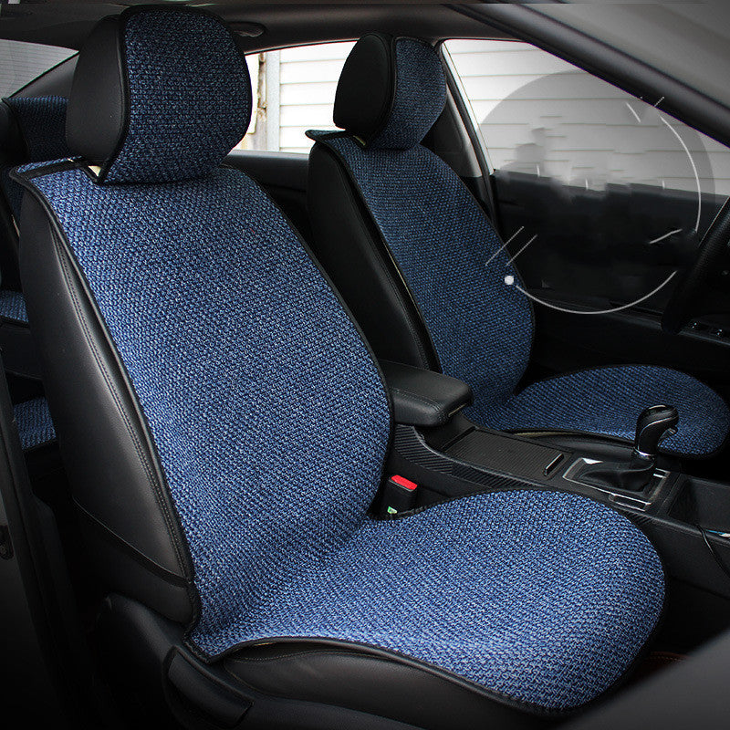 Four Seasons Car Cushion Set – Flax Comfort with Neck & Waist Support