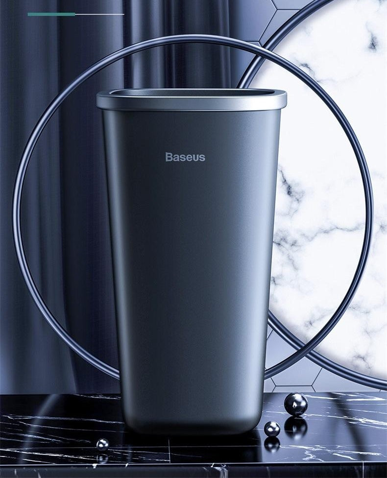 Mini Square Car Trash Can – ABS/PC, Dust-Free Design