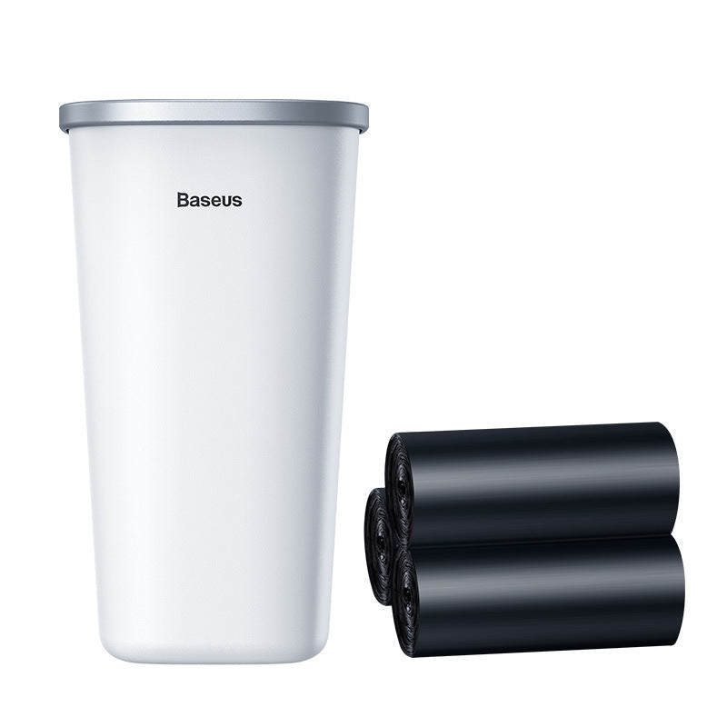 Mini Square Car Trash Can – ABS/PC, Dust-Free Design