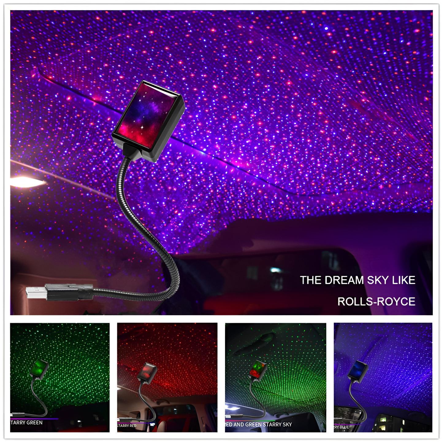 Voice-Controlled USB Star Projector Light (360°)