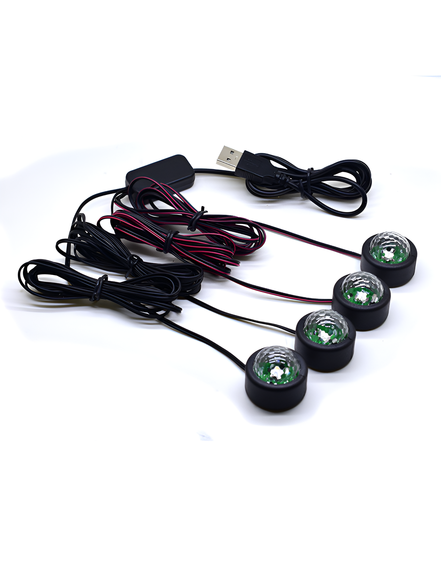 Underfoot Starburst LED Car Light – 7-Color Voice/Silent Control Atmosphere Lighting