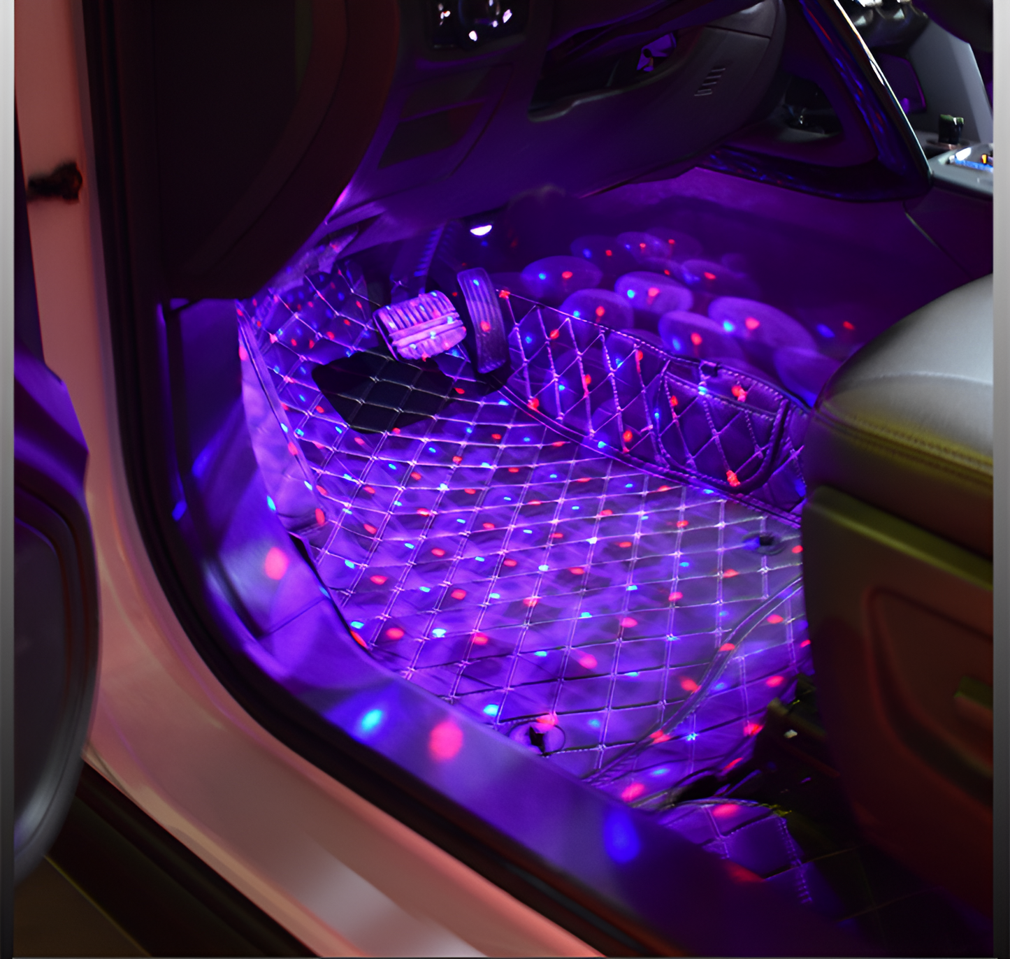 Underfoot Starburst LED Car Light – 7-Color Voice/Silent Control Atmosphere Lighting