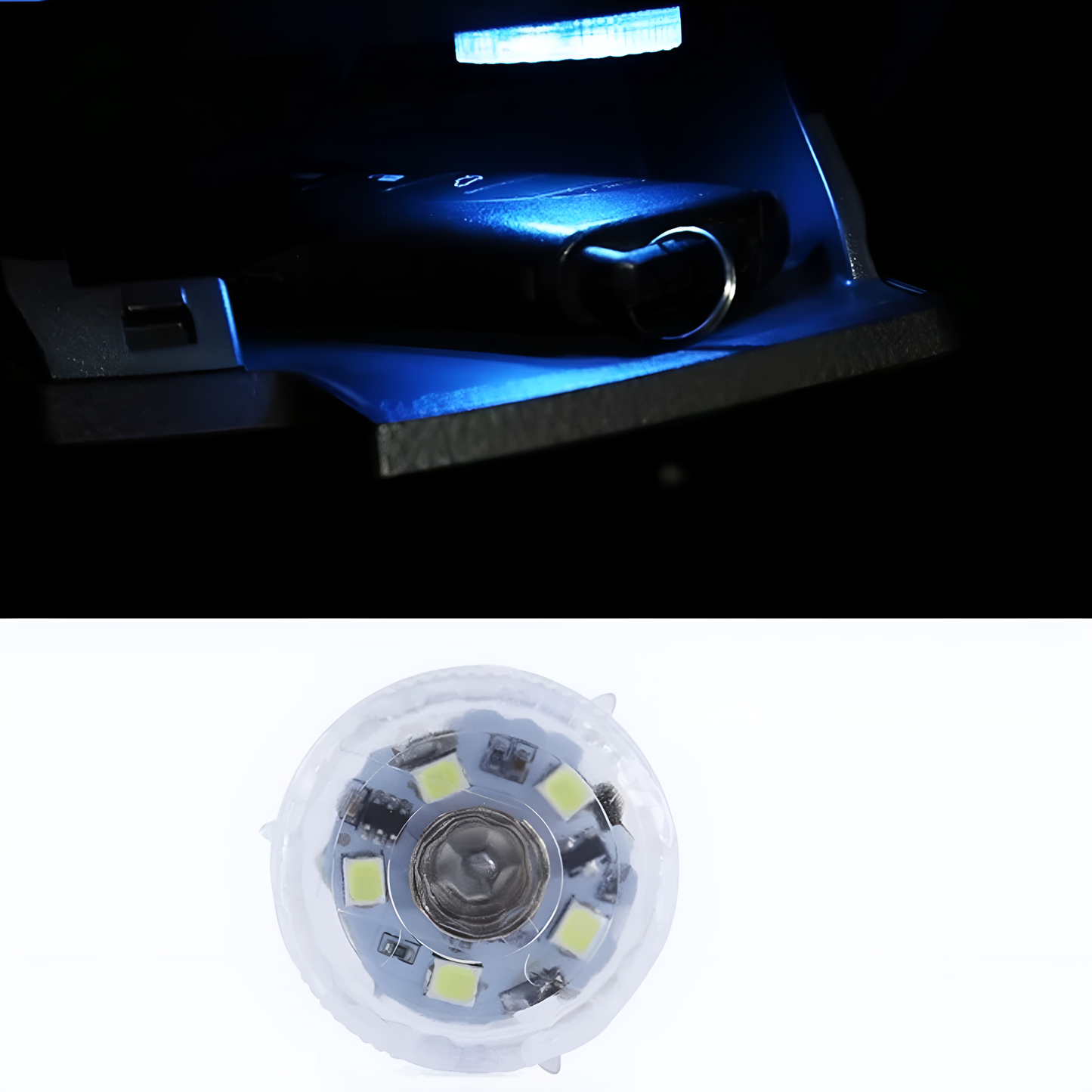 Car Interior Touch Night Light (White, Ice Blue, Purple)