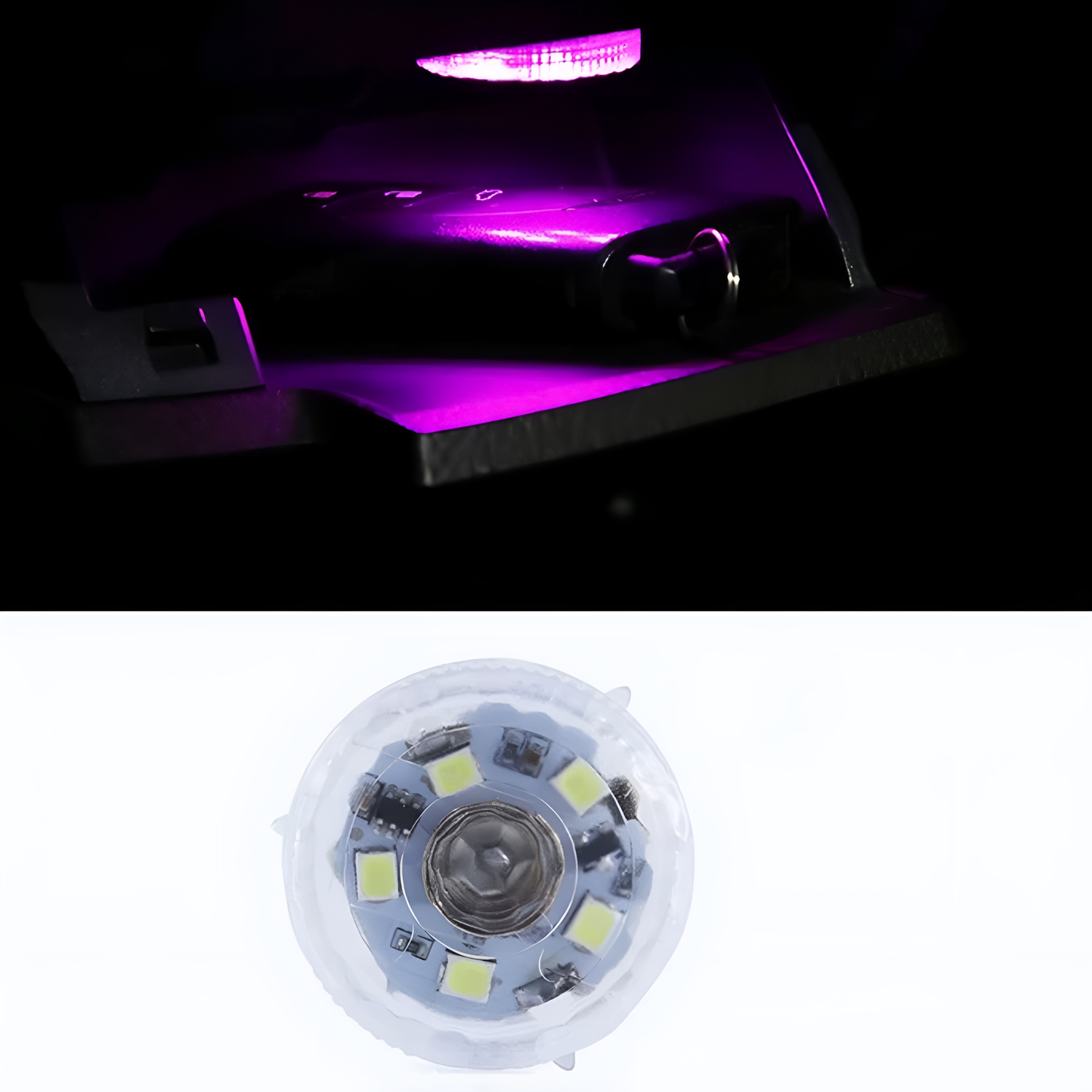 Car Interior Touch Night Light (White, Ice Blue, Purple)