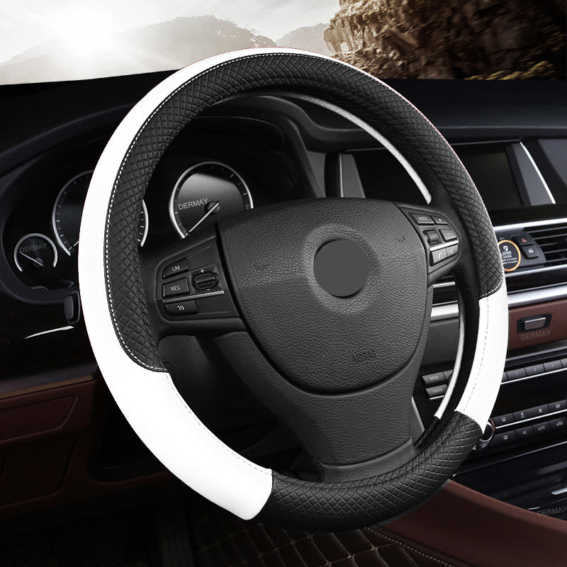 Universal Microfiber Leather Steering Wheel Cover (38cm)