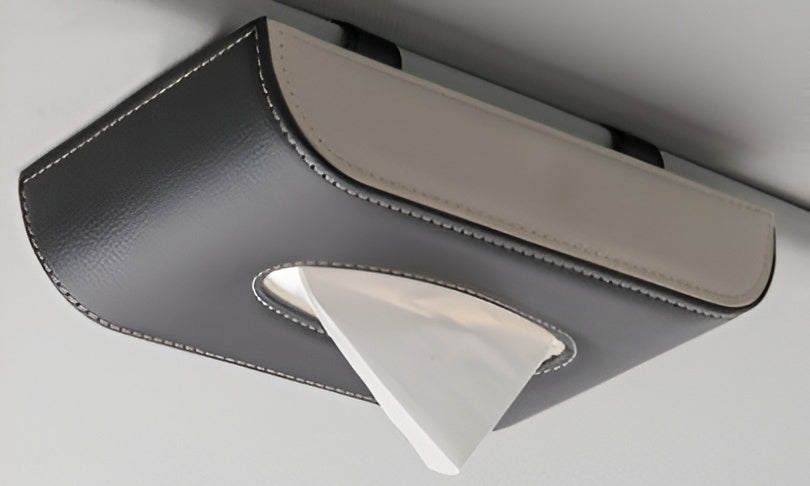 Car Tissue Box – Leather Hanging & Seat-Mounted Design