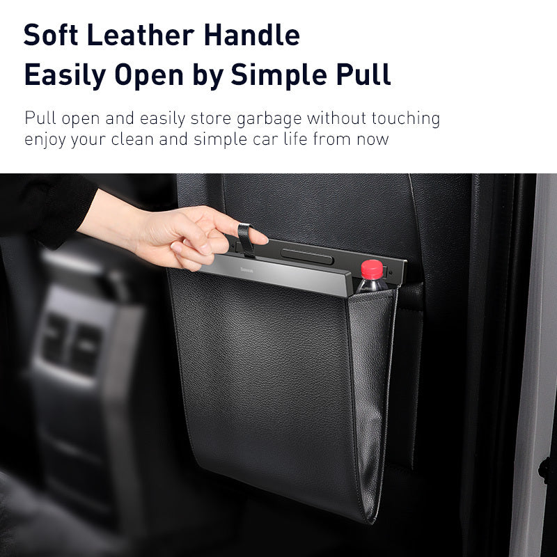 Magnetic Suction Car Rear Seat Trash Can – Slim, Stylish & Durable