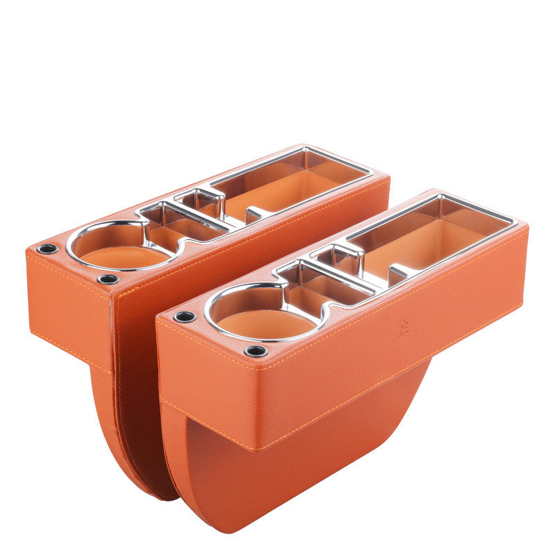 Car Seat Gap Storage Box, Leather + Plastic