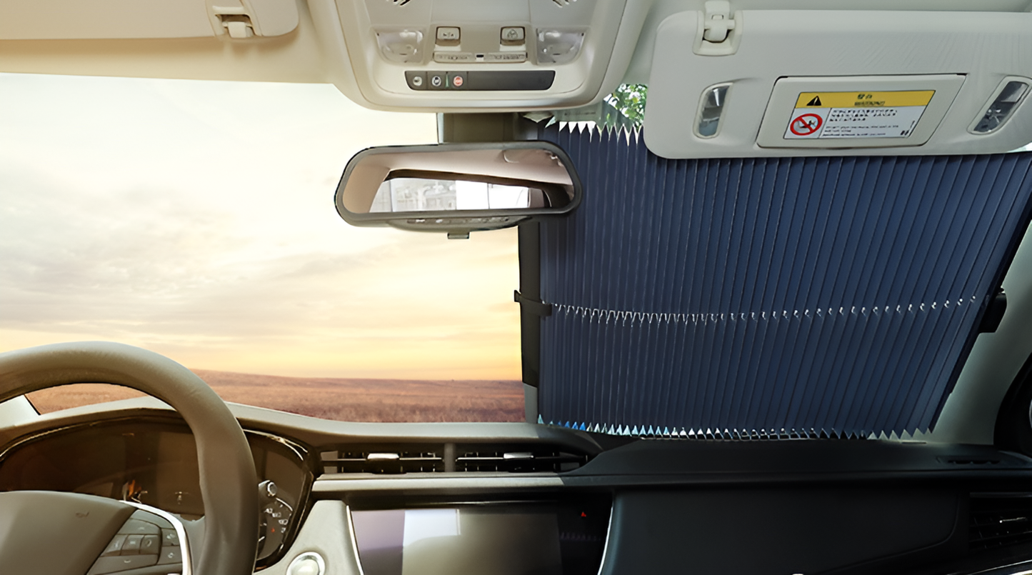 Automatic Telescopic Car Windshield Sun Shade – UV Blocker & Heat Shield (4 Sizes)