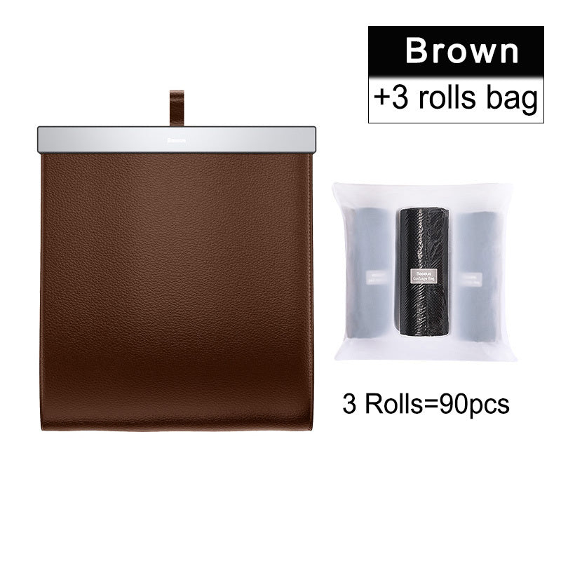 Magnetic Suction Car Rear Seat Trash Can – Slim, Stylish & Durable