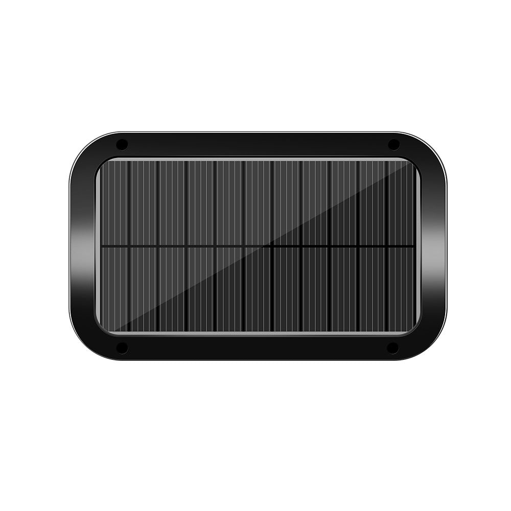Solar panel with black frame on a white background