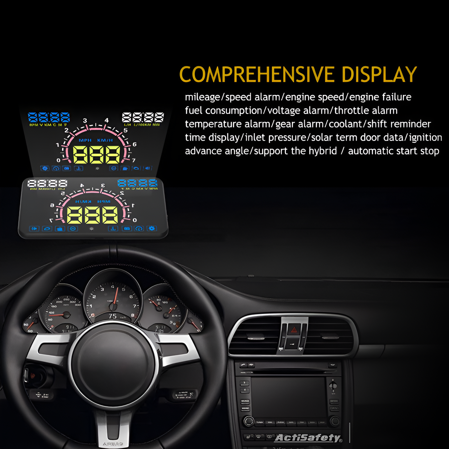 Onever Auto HUD 5.5" Head-Up Display Speed Projector