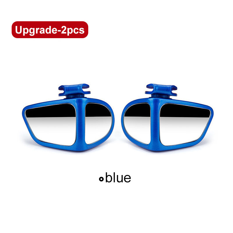 Two blue side mirrors with a 'Upgrade-2pcs' label on a white background.