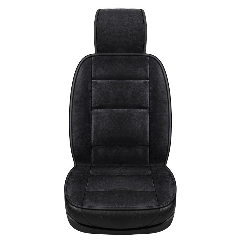 Thickened Warm Monolithic Plush Car Seat Cushion – Soft Short Plush Comfort