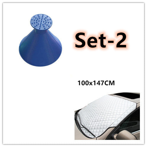 Aluminized Front Windshield Snow & Sun Block Cover