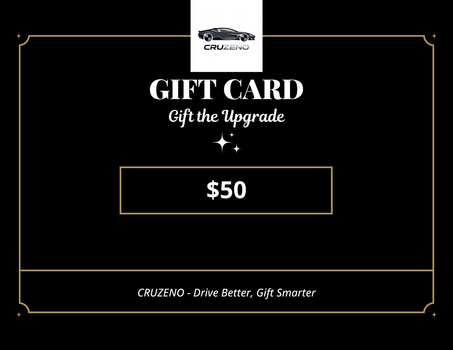 Cruzeno Digital Gift Card – The Perfect Gift for Car Lovers