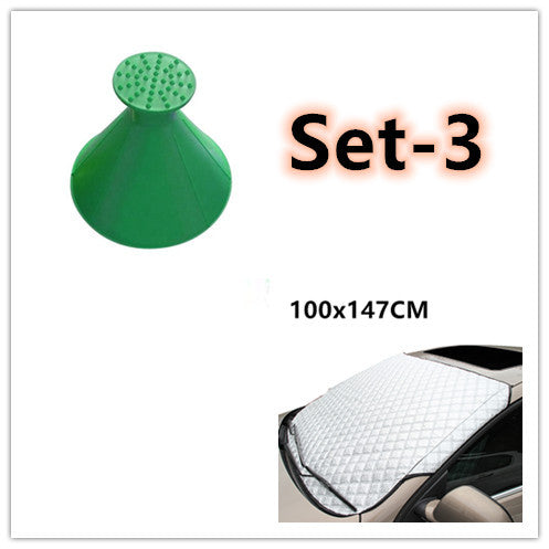 Aluminized Front Windshield Snow & Sun Block Cover