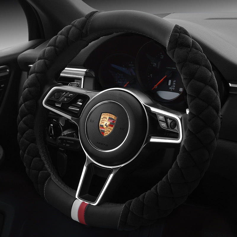 Plush Footprint Steering Wheel Cover (38cm)