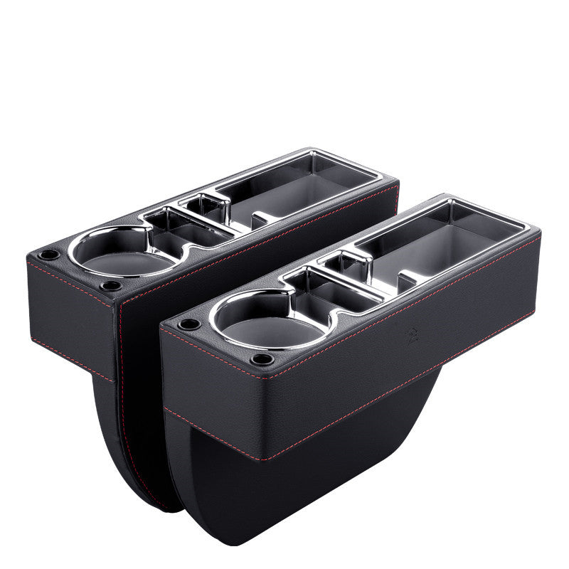 Car Seat Gap Storage Box, Leather + Plastic