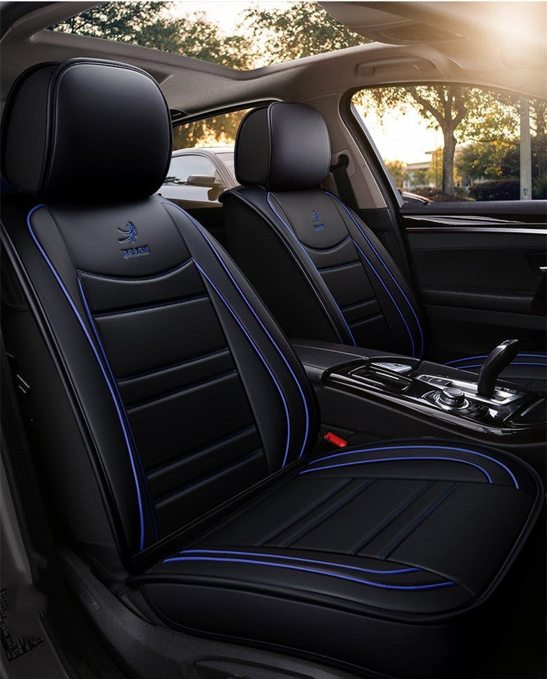 PU Leather Car Seat Cushion, 5-Seater Full Set Cover (Oversize)