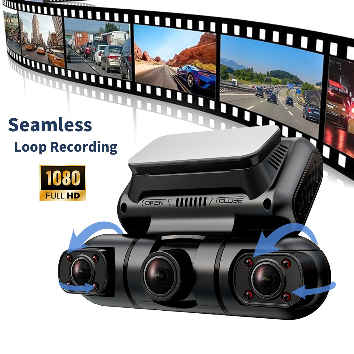 Hainatech 360 Degree View 4 Channel Dash Cam