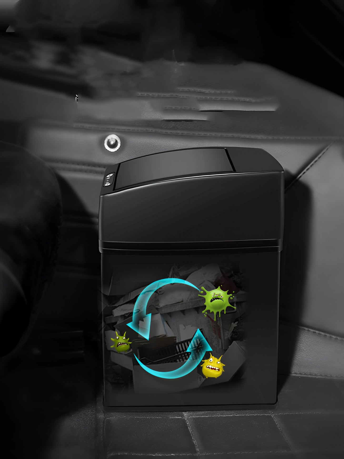 Smart Car Trash Can – 3L Automatic Induction Waste Bin