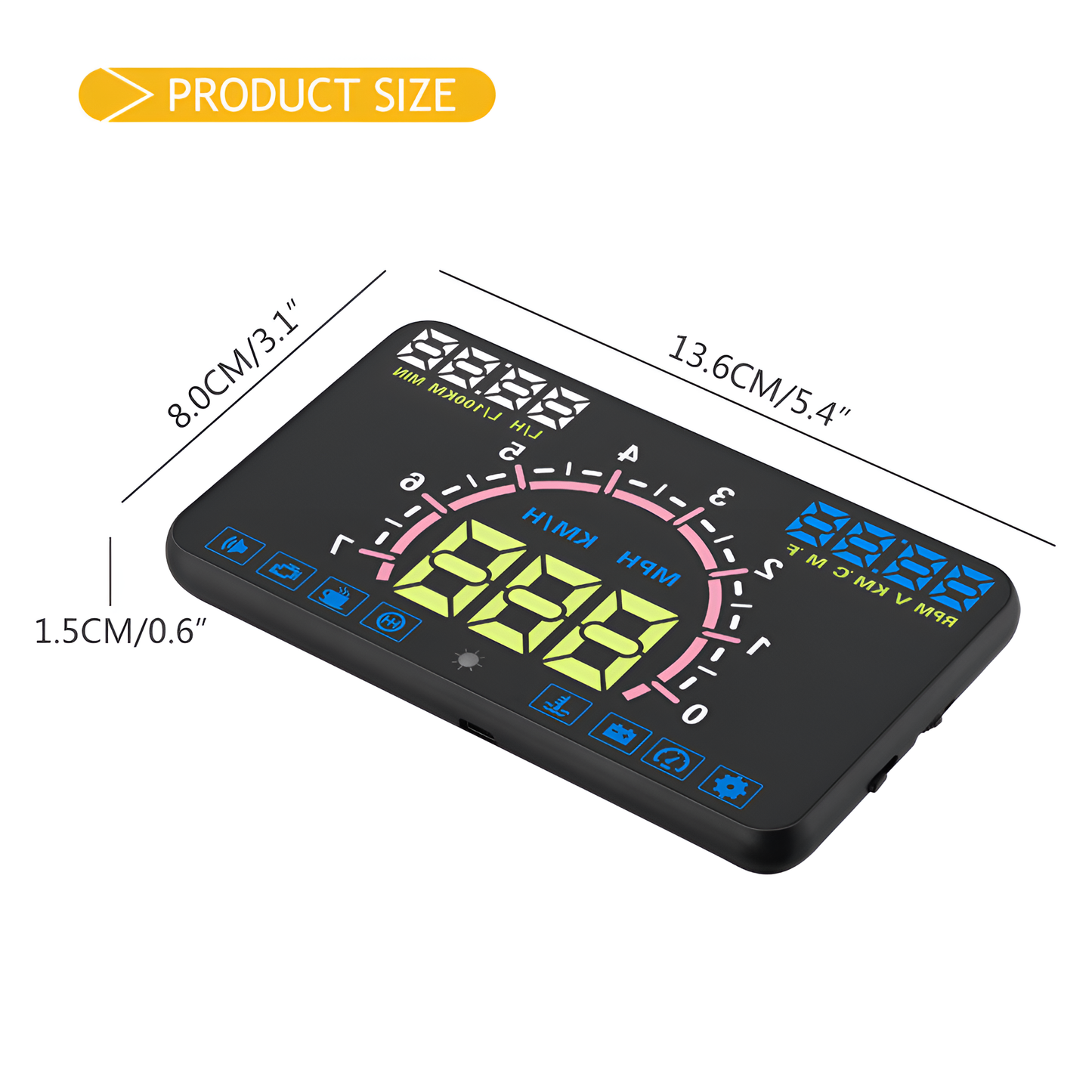 Onever Auto HUD 5.5" Head-Up Display Speed Projector