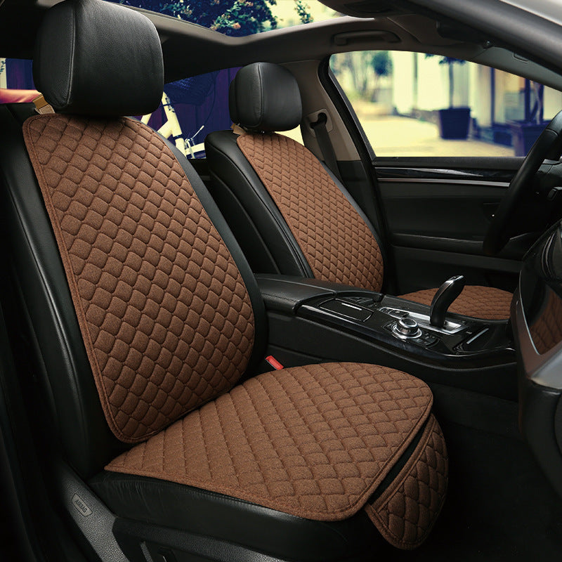 Linen Car Seat Cushion – Universal Four Seasons Comfort & Style