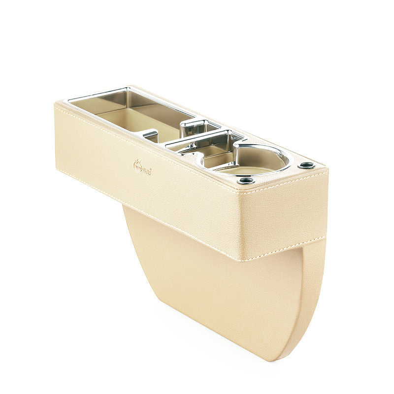 Car Seat Gap Storage Box, Leather + Plastic