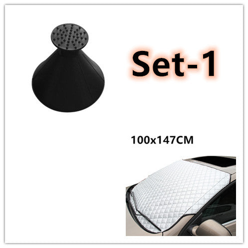Aluminized Front Windshield Snow & Sun Block Cover