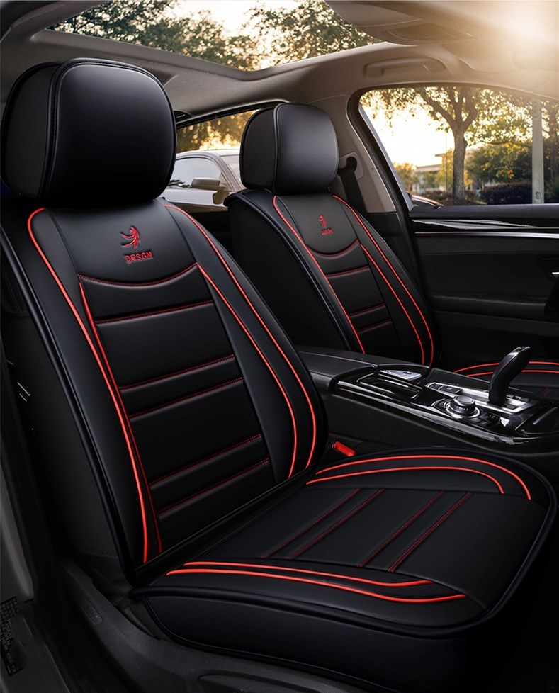 PU Leather Car Seat Cushion, 5-Seater Full Set Cover (Oversize)