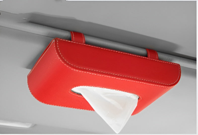 Car Tissue Box – Leather Hanging & Seat-Mounted Design