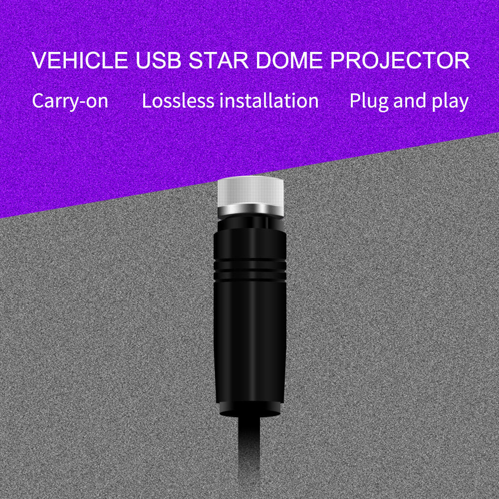 Mini USB Starry Sky Projector – Aluminum Car Ambient Ceiling Light