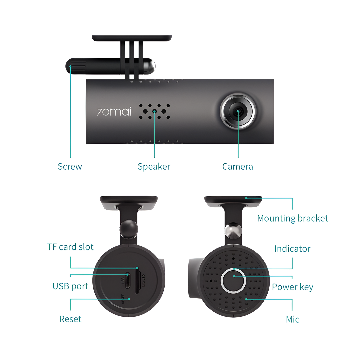 Smart WiFi Dash Cam 1080P FHD
