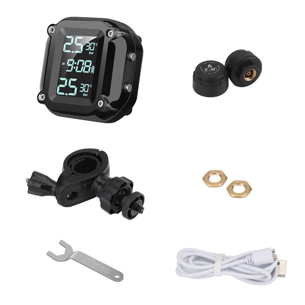 Digital Display Motorcycle Tire Pressure Monitor (External)