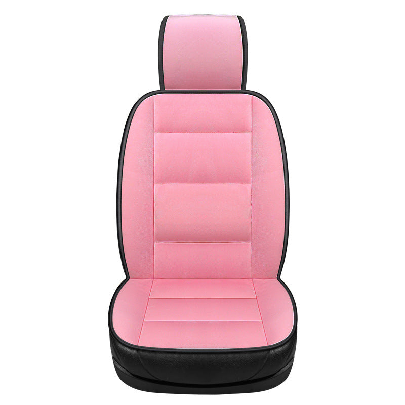 Thickened Warm Monolithic Plush Car Seat Cushion – Soft Short Plush Comfort