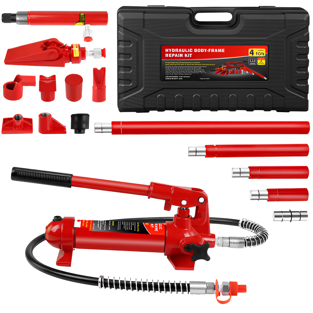 4 Ton Porta Power Hydraulic Jack Kit with Tubing & Storage Case