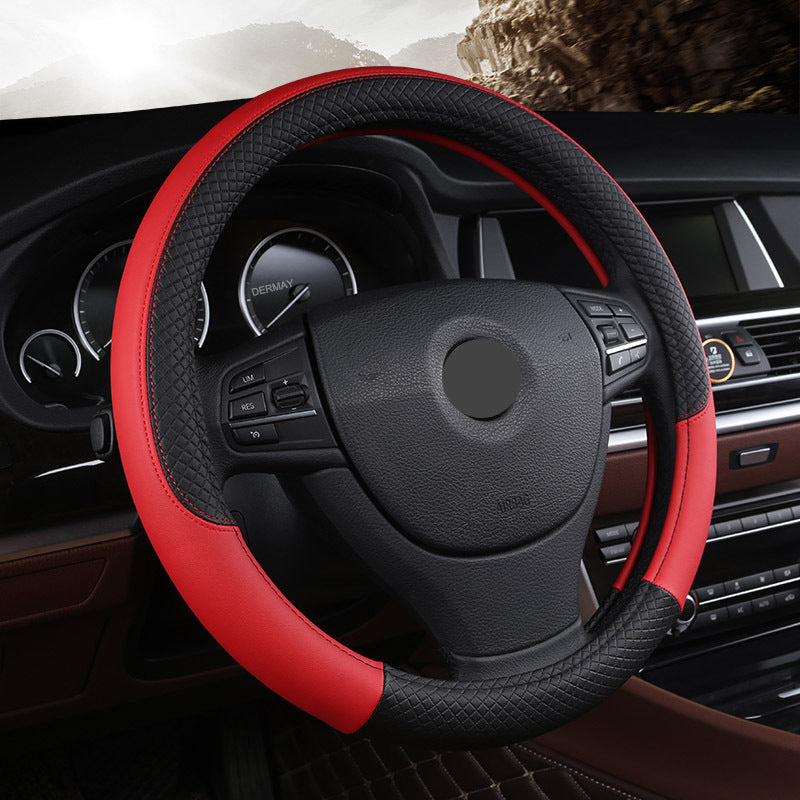 Universal Microfiber Leather Steering Wheel Cover (38cm)