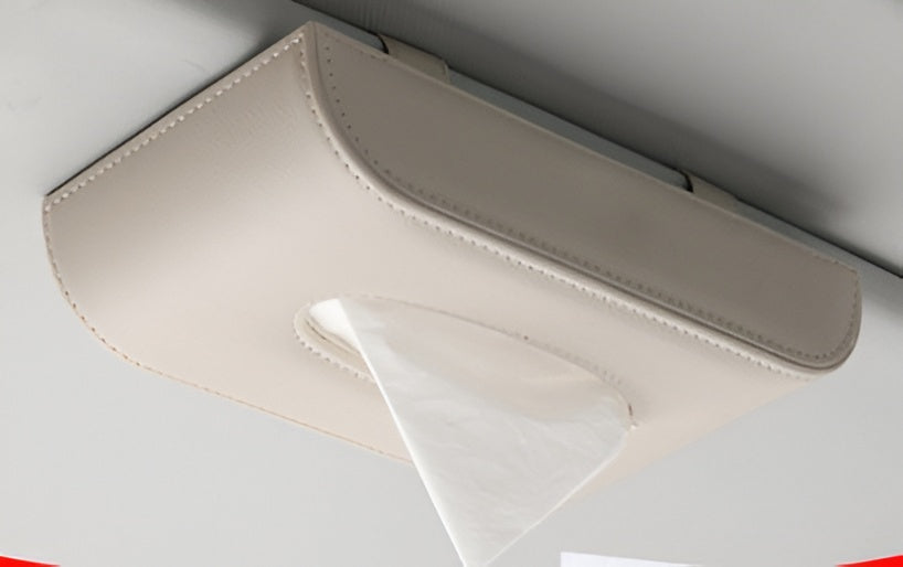 Car Tissue Box – Leather Hanging & Seat-Mounted Design