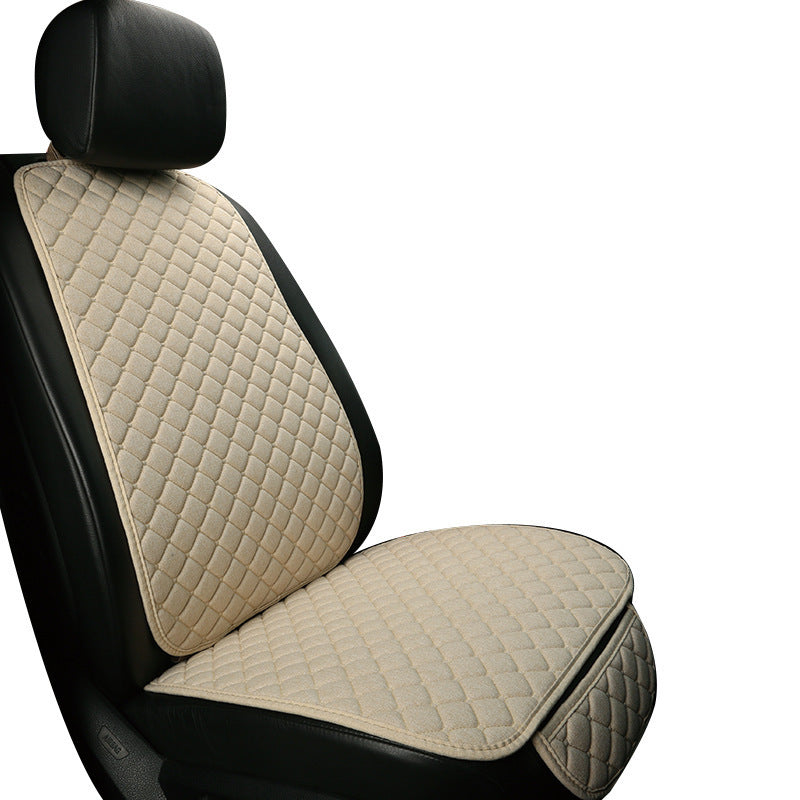 Linen Car Seat Cushion – Universal Four Seasons Comfort & Style