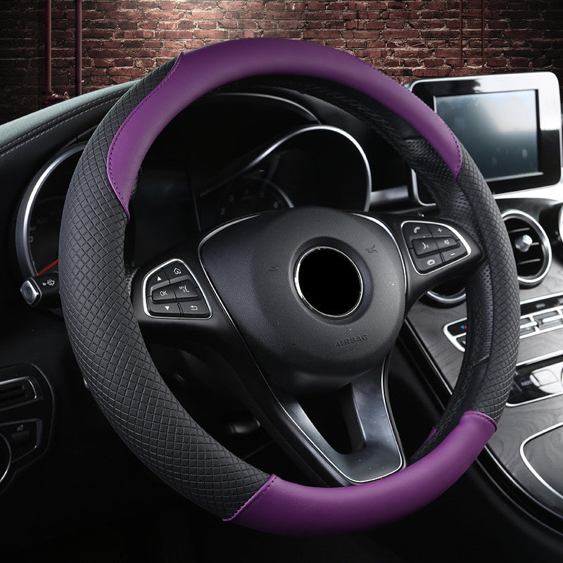 Car Steering Wheel Leather Cover (38cm)