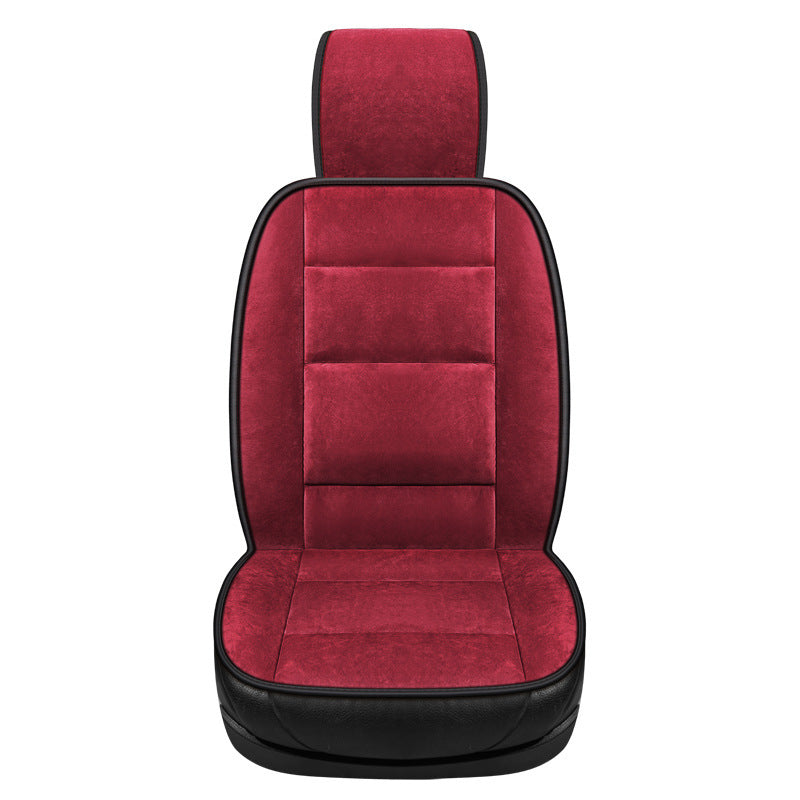 Thickened Warm Monolithic Plush Car Seat Cushion – Soft Short Plush Comfort