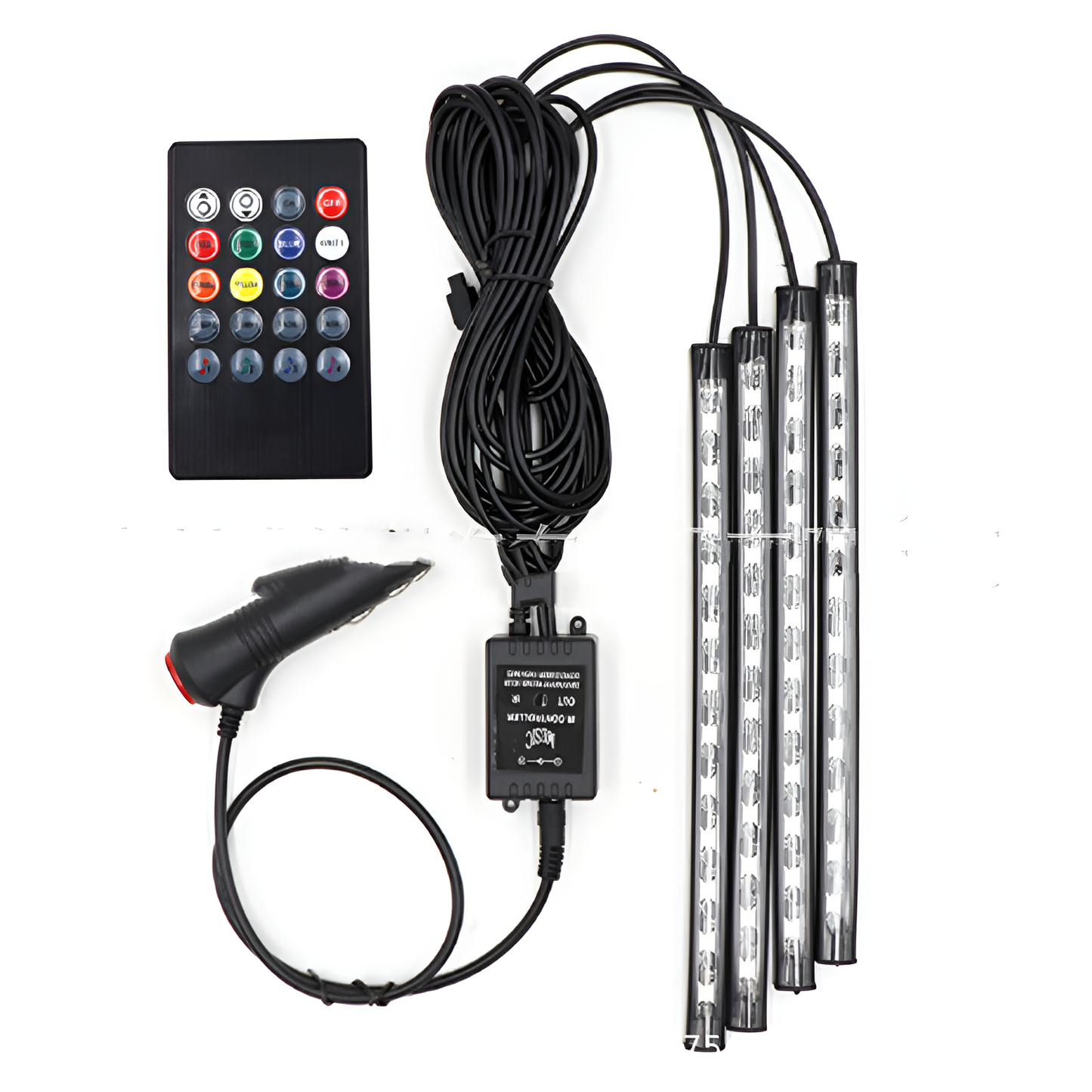Voice-Activated RGB Car Ambient Light Kit
